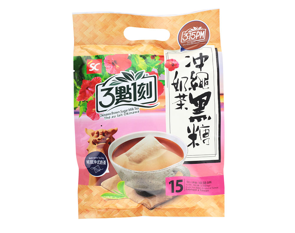 三點一刻 沖繩黑糖奶茶包装   Shih Chen Milk Tea – Okinawa Brown Sugar Milk Tea