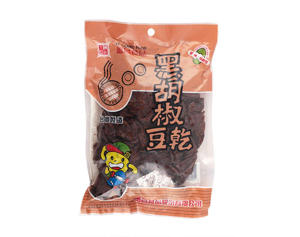 德昌 黑胡椒豆乾   Te Chang Bean Curd (Black Pepper)