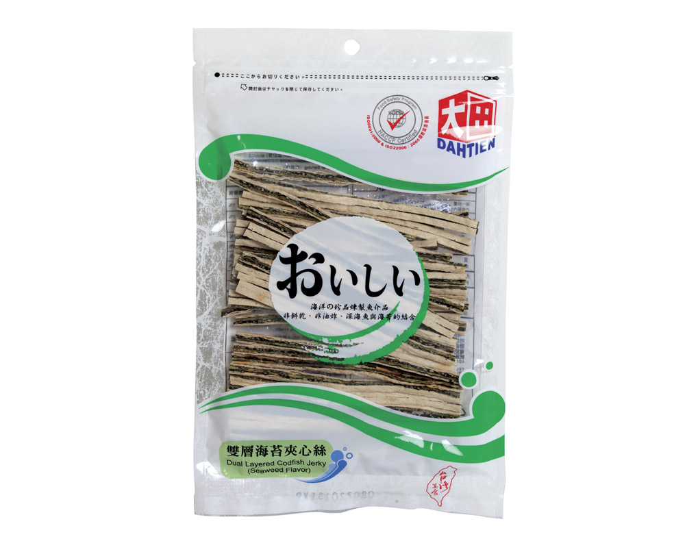 大田 鱈魚夾心絲-海苔   Da Tien  Aandwiched Fish Jerky (Seaweed)