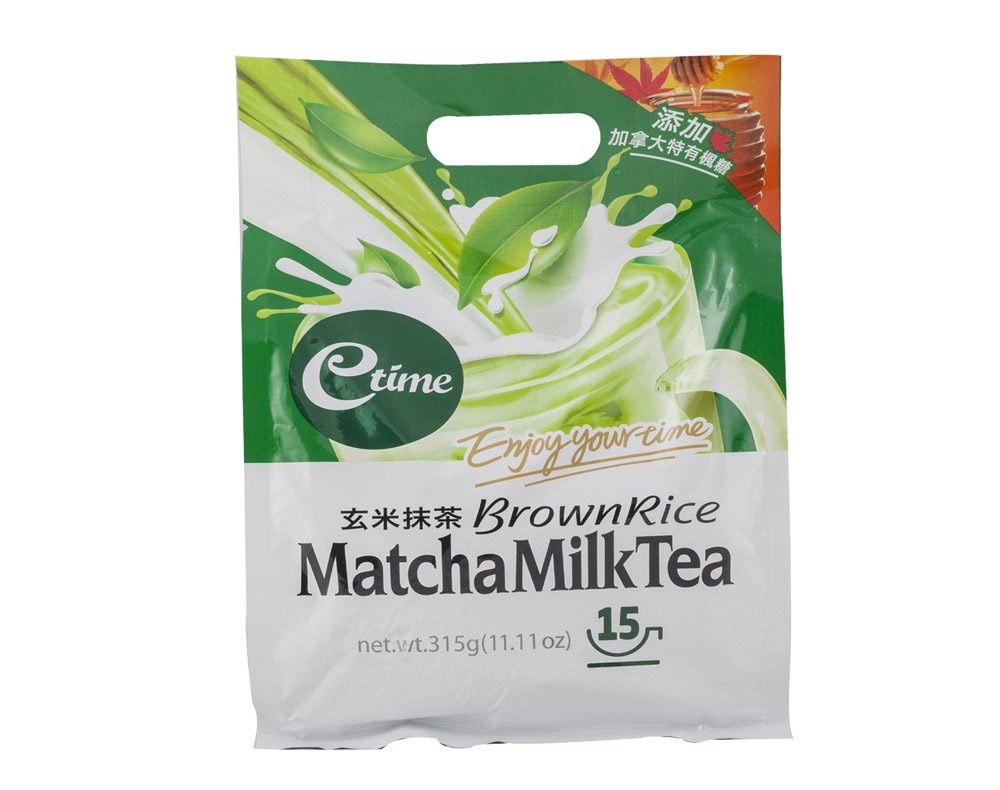 一本 e time 玄米抹茶   eBen Brown Rice Matcha Milk Tea