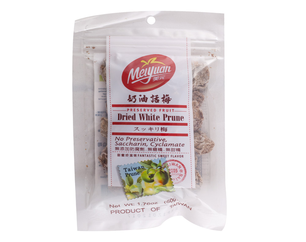 美元 奶油話梅(無糖精)   Mei Yuan Dried White Prune