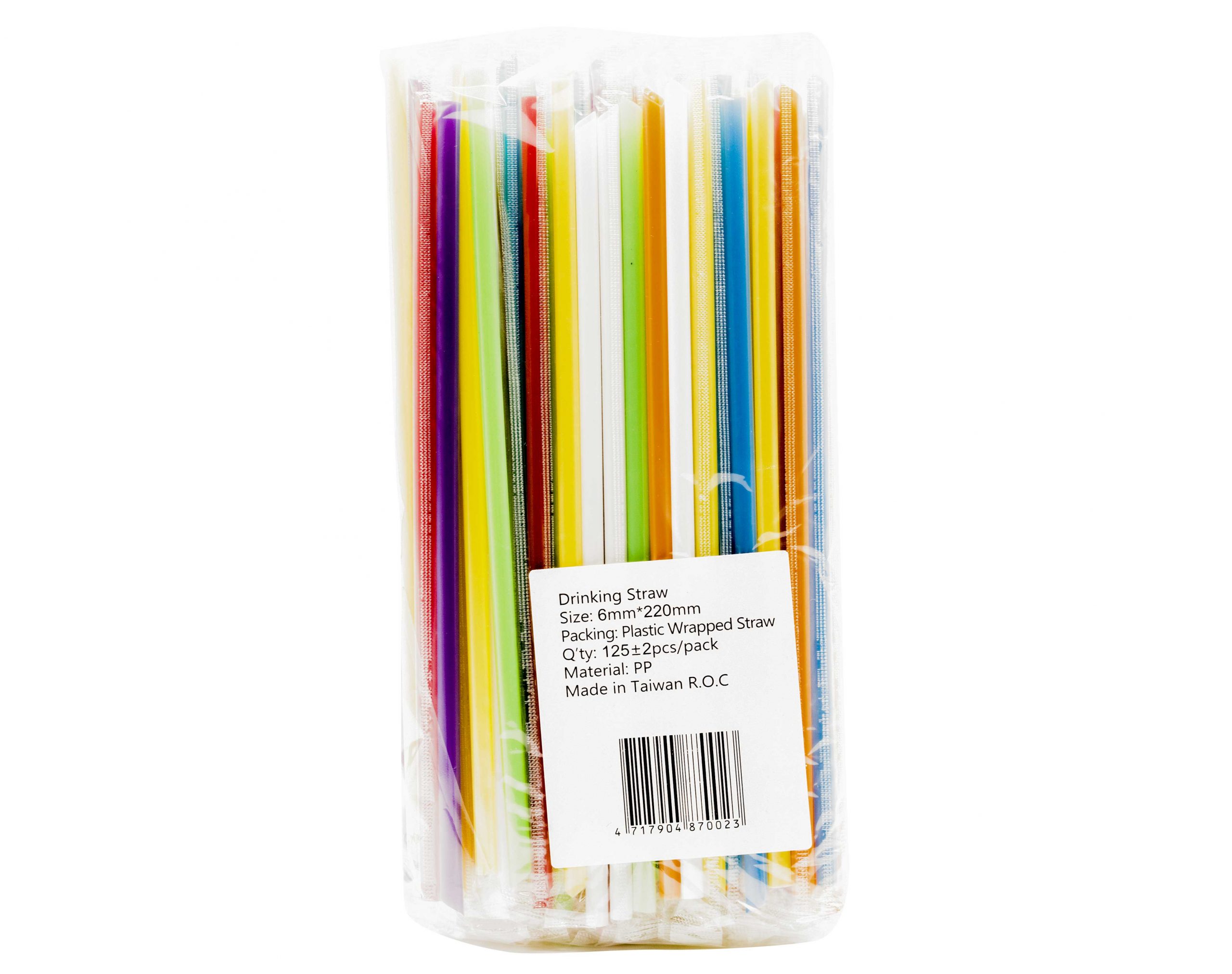 斜口吸管 6mm*21cm(獨立)   Plastic Straw