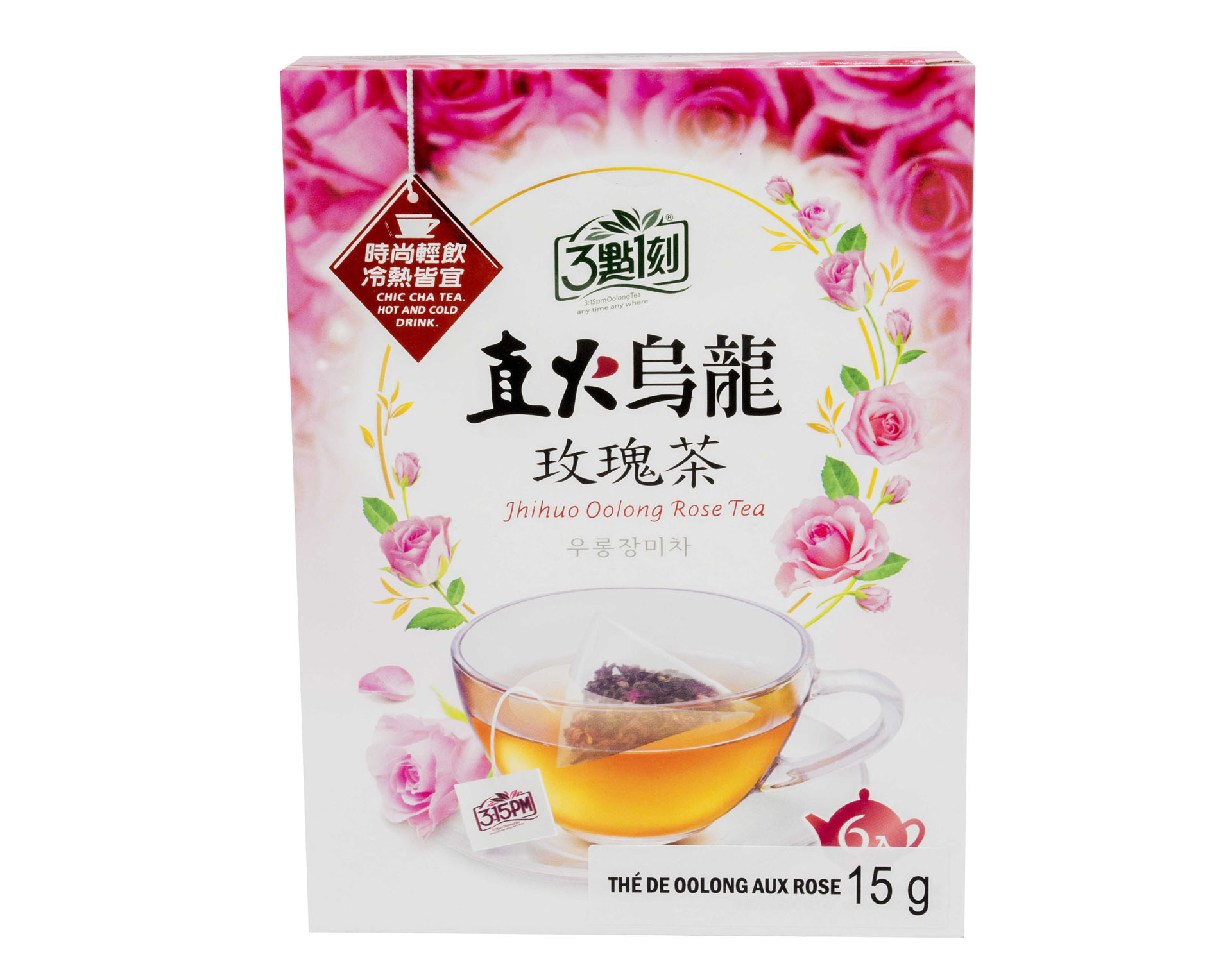 三點一刻烏龍玫瑰茶(盒)  Shih Chen Jhihuo Oolong Rose Tea (bag)
